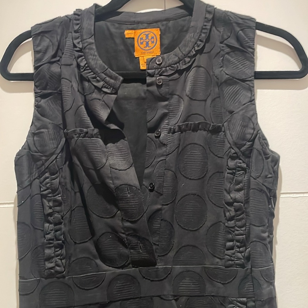 Tory Burch | Black Circle Pattern Dress | Size 8 | Elegant & Versatile - Picture 2 of 4